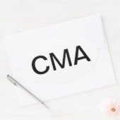 Sticker Ovale Assistant Médicale certifié (Enveloppe)