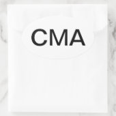 Sticker Ovale Assistant Médicale certifié (Sac)