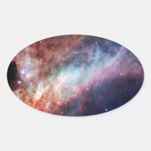 Sticker Ovale Astronomie d'espace de nébuleuse d'Omega