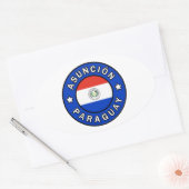 Sticker Ovale Asunción Paraguay (Enveloppe)