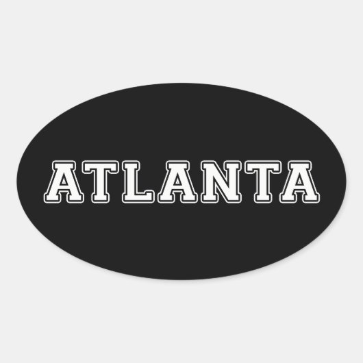 Sticker Ovale Atlanta Géorgie (Devant)