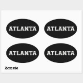 Sticker Ovale Atlanta Géorgie (Feuille)
