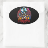 Sticker Ovale Atlas Space Man (Sac)