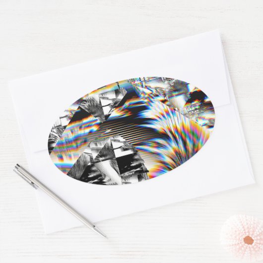 Sticker Ovale Attaque arc-en-ciel (Enveloppe)