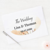 Sticker Ovale Attrape-rêves Macramé Mariage (Enveloppe)