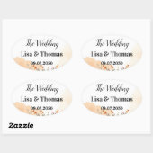 Sticker Ovale Attrape-rêves Macramé Mariage (Feuille)