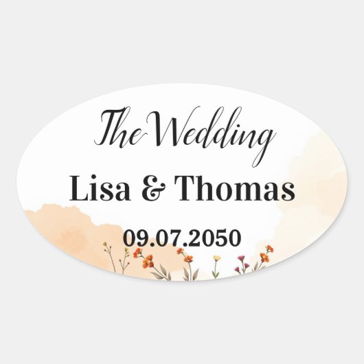 Sticker Ovale Attrape-rêves Mariage Macramé (Devant)