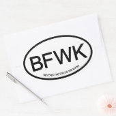 Sticker Ovale Au-Delà Des Champs Que Nous Connaissons (Enveloppe)