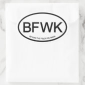 Sticker Ovale Au-Delà Des Champs Que Nous Connaissons (Sac)