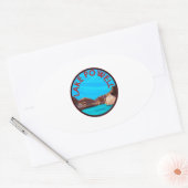 Sticker Ovale Au lac Powell (Enveloppe)