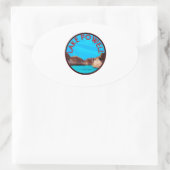 Sticker Ovale Au lac Powell (Sac)