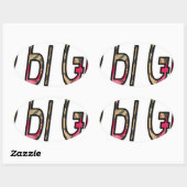 Sticker Ovale Aucun texte Bigiji (Feuille)