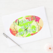 Sticker Ovale Aujourd'hui est mon anniversaire (Enveloppe)