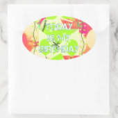 Sticker Ovale Aujourd'hui est mon anniversaire (Sac)
