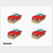 Sticker Ovale Austin-Healey Sprite (Feuille)