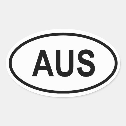 Sticker Ovale Australie "AUS" (Devant)