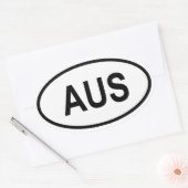 Sticker Ovale Australie "AUS" (Enveloppe)
