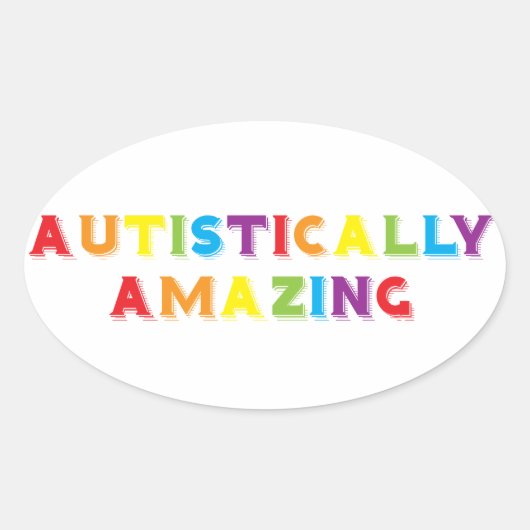 Sticker Ovale Autiquement Extraordinaire (Devant)