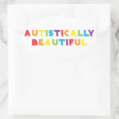 Sticker Ovale Autistement Belle (Sac)