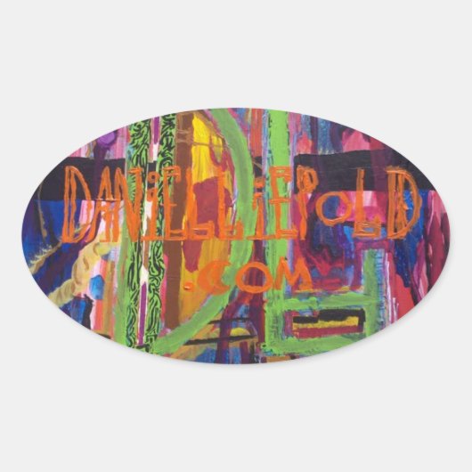 Sticker Ovale auto-promotion sans vergogne / oeuvre d'art origin (Devant)