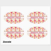 Sticker Ovale Automne (Feuille)