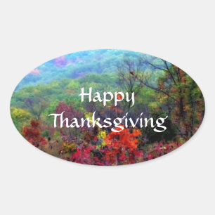 Sticker Ovale Automne Thanksgiving Photographie