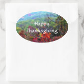 Sticker Ovale Automne Thanksgiving Photographie (Sac)