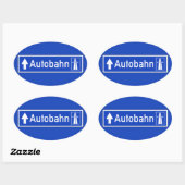 Sticker Ovale Autoroute, Traffic Sign, Germany (Feuille)