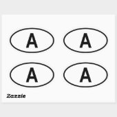 Sticker Ovale Autriche "A" (Feuille)