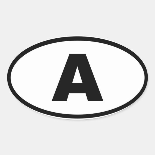 Sticker Ovale Autriche - A - Europe (Devant)