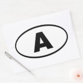 Sticker Ovale Autriche - A - Europe (Enveloppe)