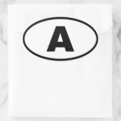 Sticker Ovale Autriche - A - Europe (Sac)