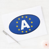 Sticker Ovale Autriche - A - Europe (Enveloppe)