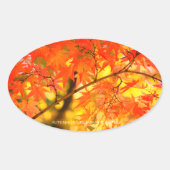 Sticker Ovale Autumn Leaves [Oval Seal] (Devant)