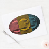Sticker ovale avec boucles (Enveloppe)