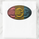 Sticker ovale avec boucles (Sac)