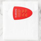 STICKER OVALE AVERTISSEMENT DU SYSTÈME DE SÉCURITÉ (Sac)