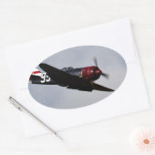 Sticker Ovale Avion (Enveloppe)