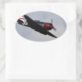 Sticker Ovale Avion (Sac)