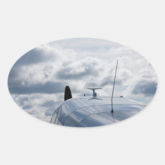 Sticker Ovale Avion (Devant)