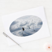 Sticker Ovale Avion (Enveloppe)