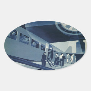 Sticker Ovale Avion Med A-B Aérotransport