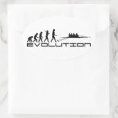 Sticker Ovale Aviron Rower Eau Sport Évolution Art (Sac)