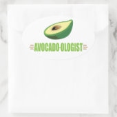Sticker Ovale Avocat drôle (Sac)