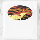 Sticker Ovale Axolotl Gold-Albino (Sac)