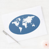 Sticker Ovale Azure Elegant World (Enveloppe)