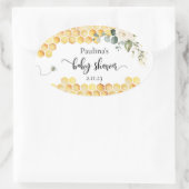 Sticker Ovale Baby shower d'abeilles (Sac)