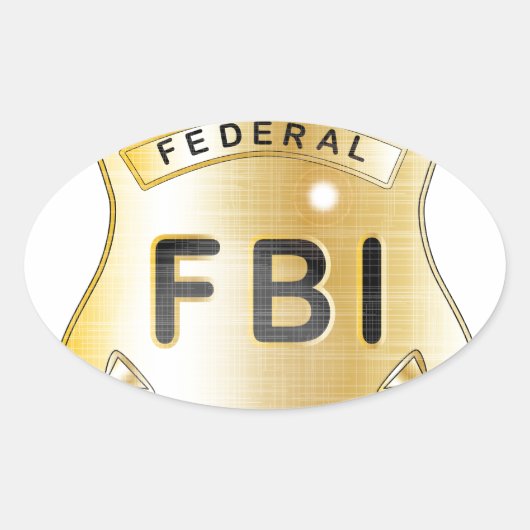 Sticker Ovale Badge du FBI (Devant)