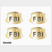 Sticker Ovale Badge du FBI (Feuille)