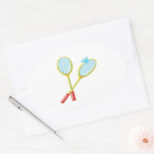 Sticker Ovale Badminton 3 (Enveloppe)